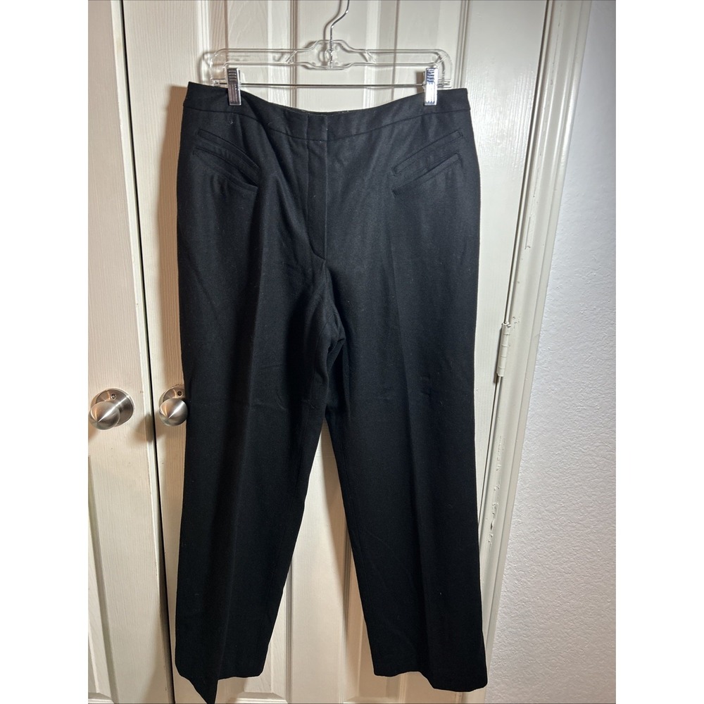 VTG Harvey Bernard Wool Pants Ladies Sz‎ 14 Black Lined Business Academic